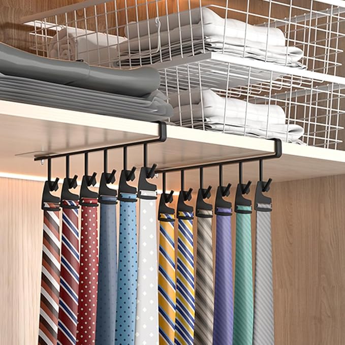1 Pack Hanging Hooks Rack Under Cupboard Cabinet Cup Holder 6 Hooks Drilling - Image 6