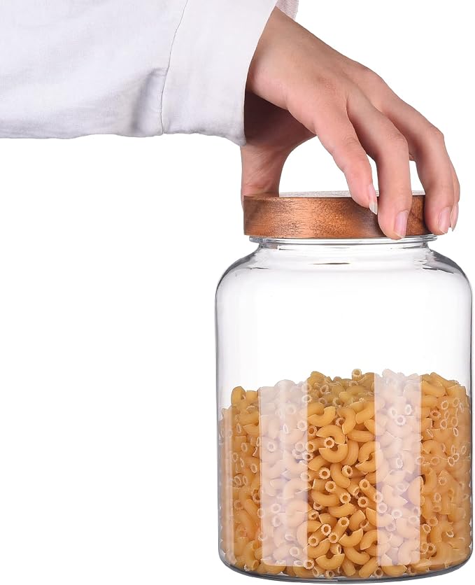 YUEJUM 64 Fluid Ounces Unbreakable & Dishwasher Safe Plastic Apothecary Jar - Image 4