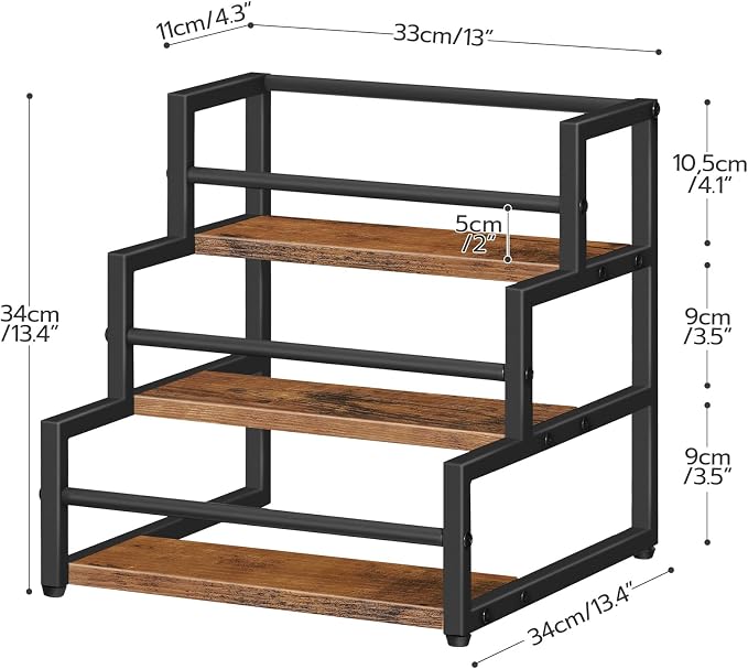 HOOBRO Coffee Syrup Rack Organizer, 3-Tier 12-Bottle Syrup Holder Stand - Image 4
