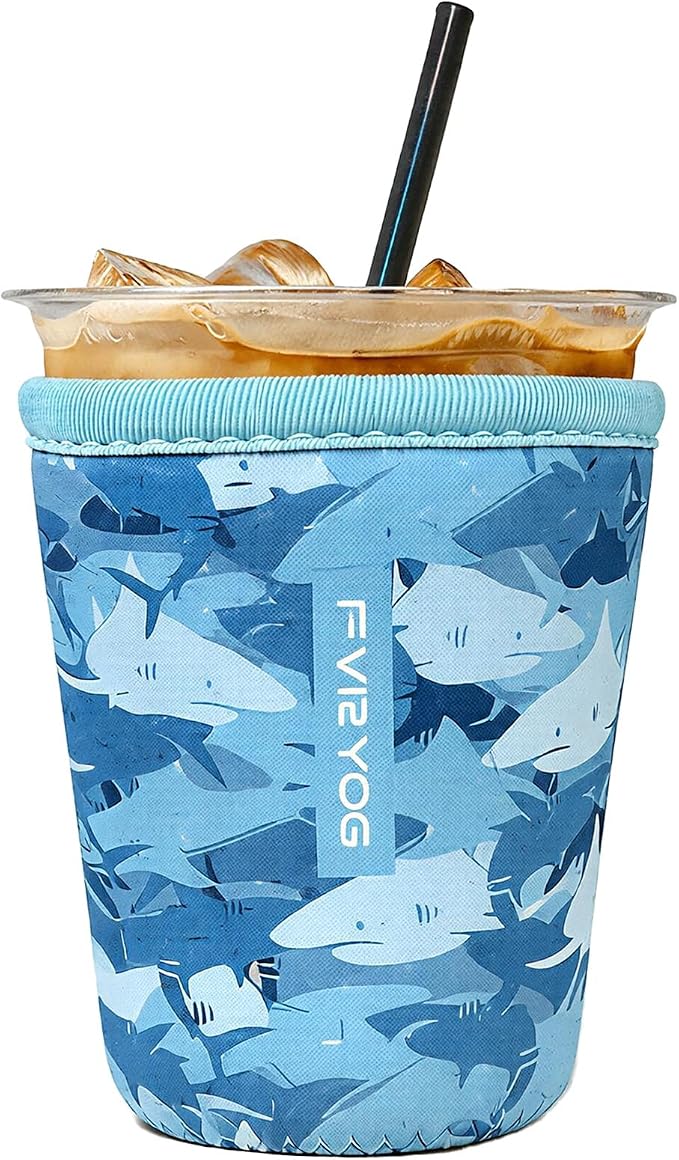 Reusable Insulated Neoprene Iced Coffee Sleeves by Fvryog