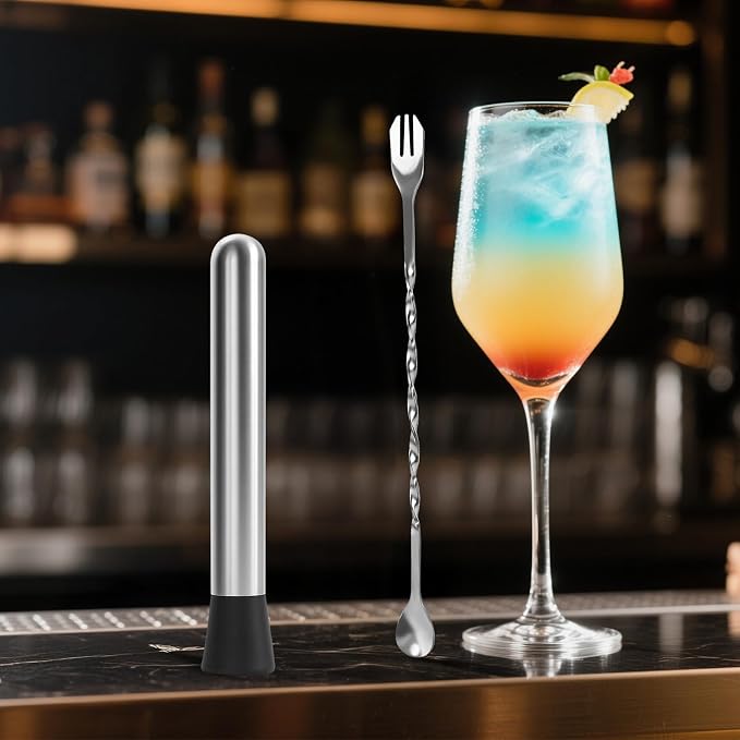 8-Inch Stainless Steel Muddler for Cocktails and Lemonade - Image 7