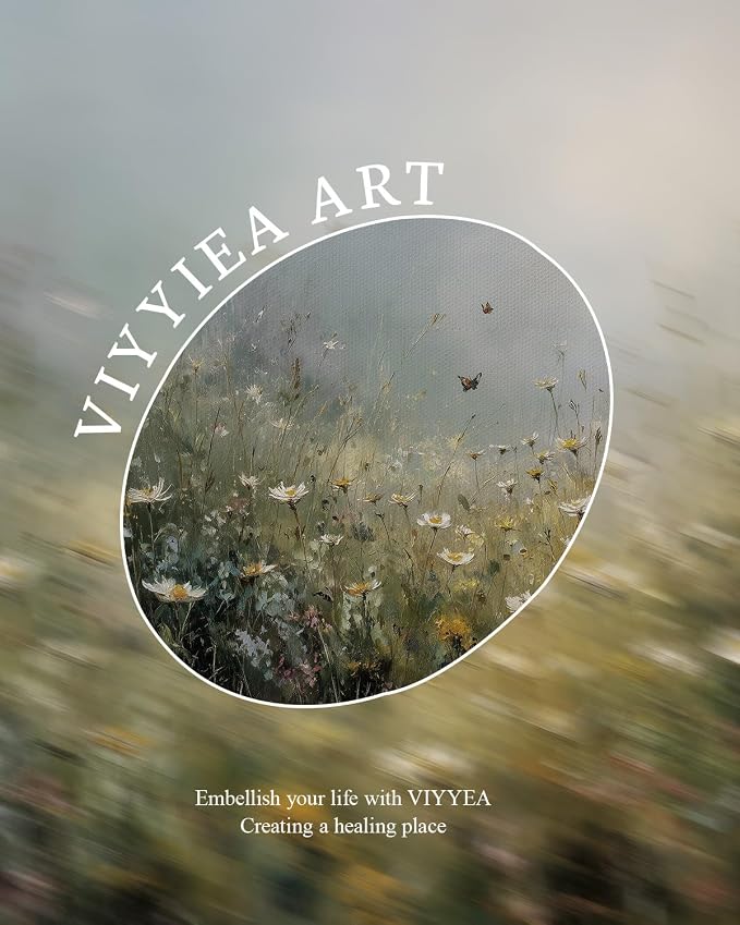 VIYYIEA Gold Framed Art Prints, Wildflower Floral Vintage Art Painting - Image 6