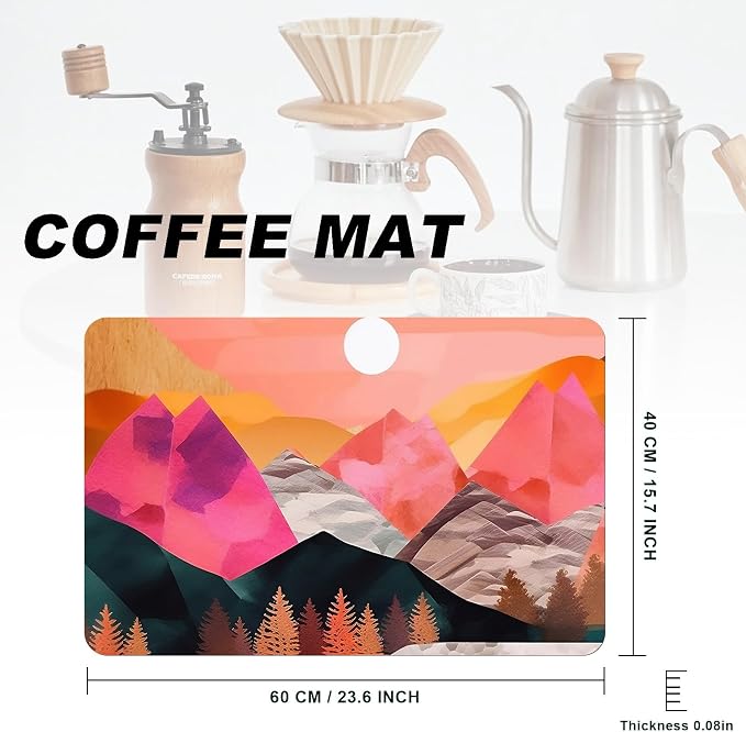 Coffee Mat, Coffee Bar Accessories Fit Under Coffee Maker Espresso Machine - Image 2