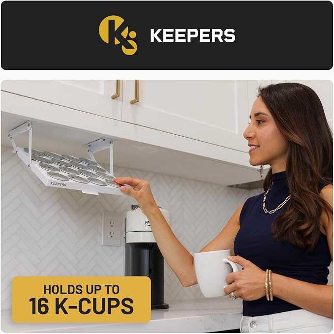 KEEPERS Nespresso® Vertuo® Pod Holder|Under Cabinet Swing Down Coffee Pod - Image 5