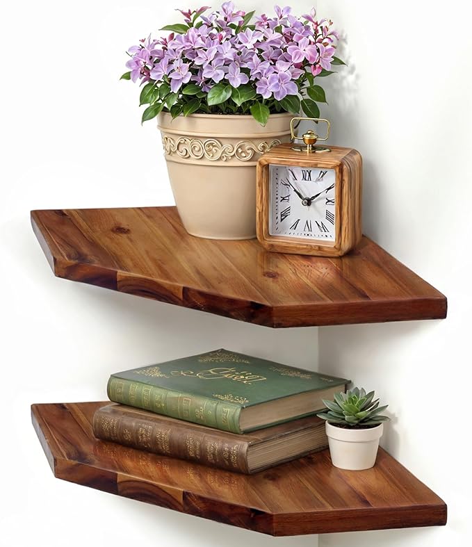Demigo Corner Shelf Wall Mount, Smooth by Demigo