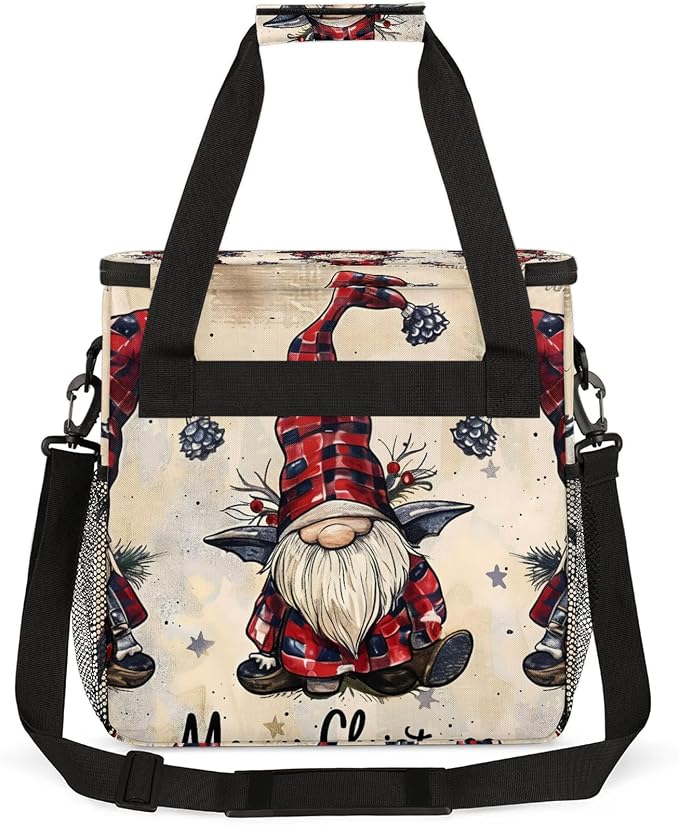 Christmas Gnome Coffee Maker Carring Bag, Large Insulated Storage Organizer - Image 5