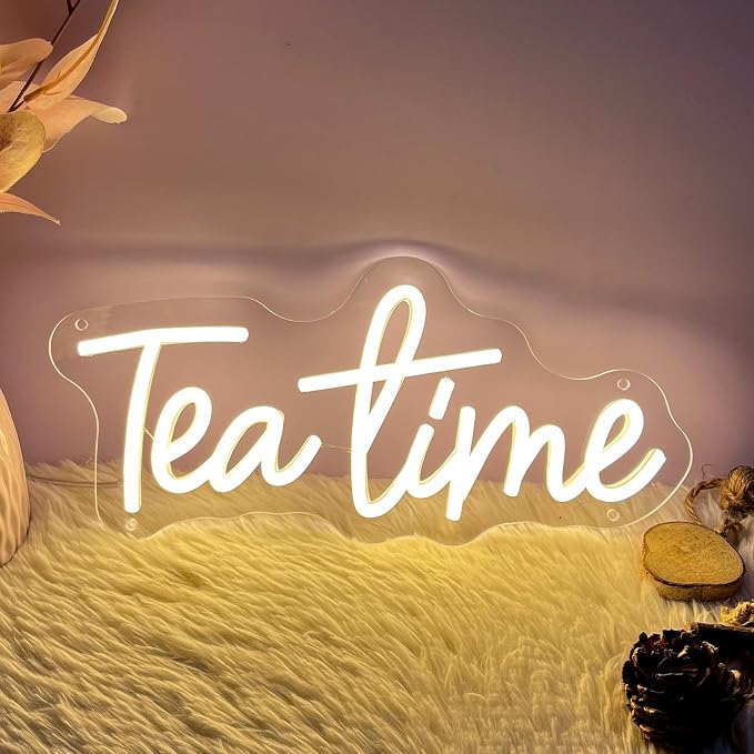 Tea Time Neon Sign for Wall Decor Customized Led Neon Light Sign Personalized by ZPLNOSIN