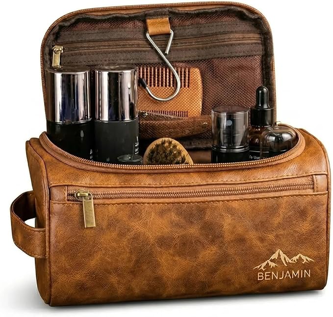 Ayperoad® Personalized Leather Toiletry Bag by AYPEROADDirect