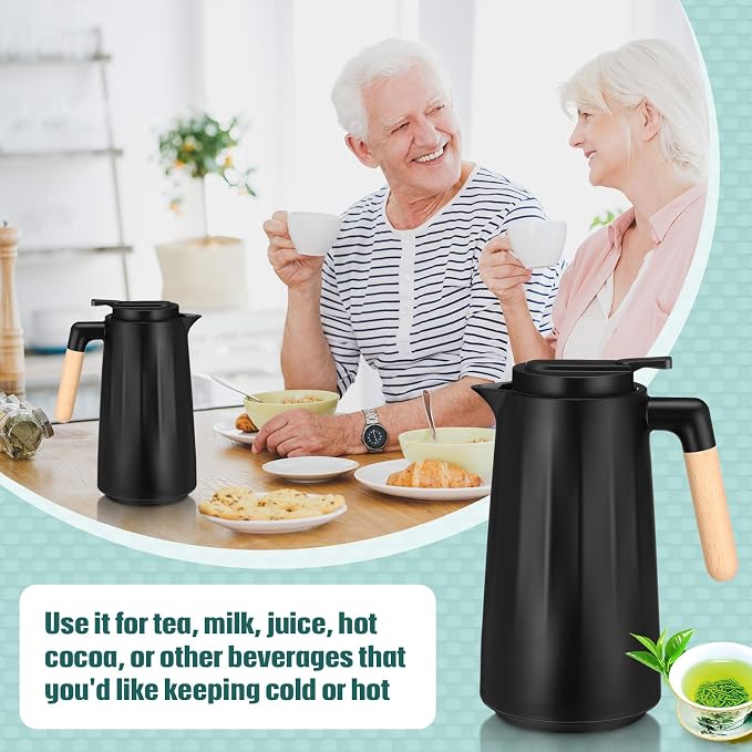 Ziliny 2 Pcs 34 oz Thermal Coffee Carafe - Image 4