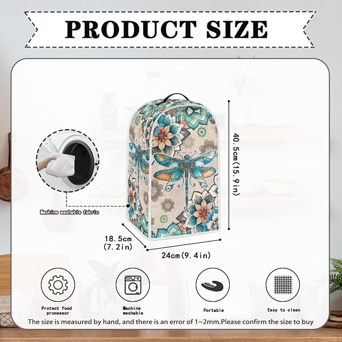 Boho Dragonfly Blender Dust Cover Appliance Covers - Image 6
