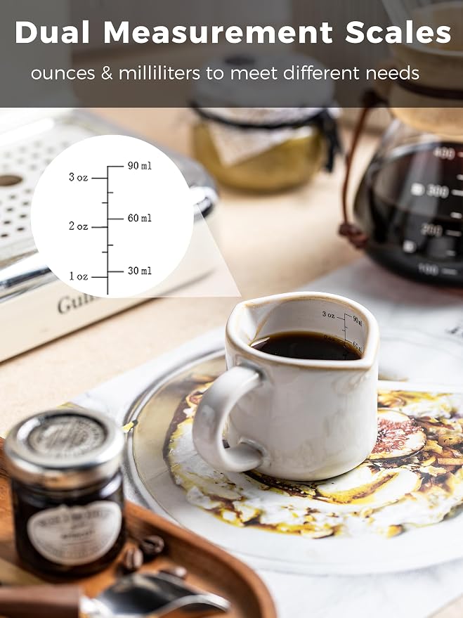 Ceramic Espresso Cup, Espresso Accessories, 3 OZ Espresso Measuring Cup - Image 5