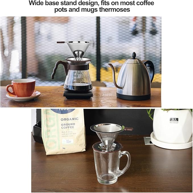 Pour Over Coffee Dripper, Reusable Paperless Coffee Filter, Professional - Image 6