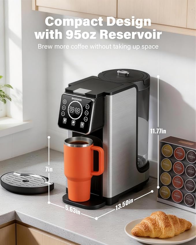 SHARDOR Programmable 5 Cup Drip Coffee Maker, Single Serve Hot & Iced Coffee - Image 7