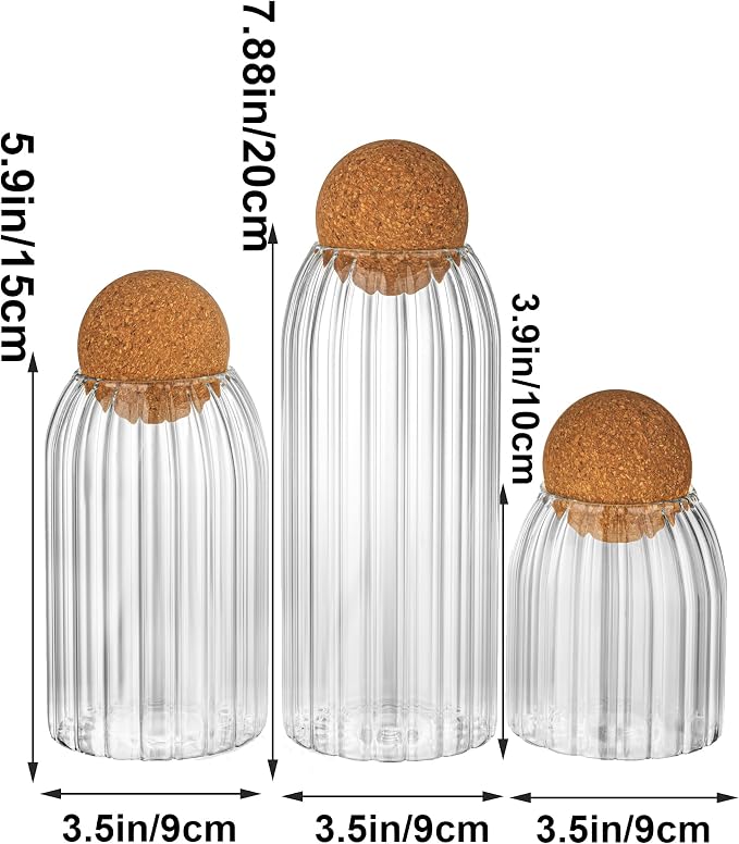 Glass Jar Set of 3 - Image 5