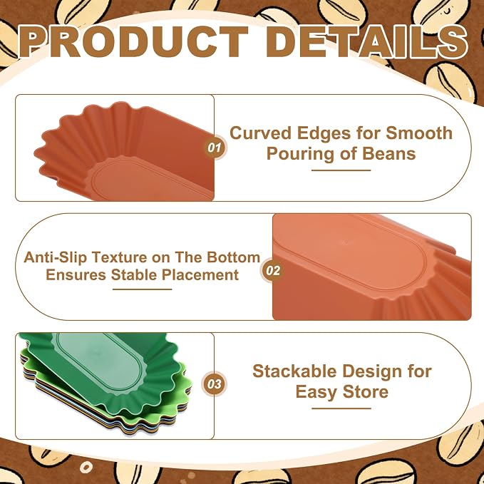 uxcell Coffee Beans Sample Tray, 450g Coffee Beans Display Dish Reusable - Image 3
