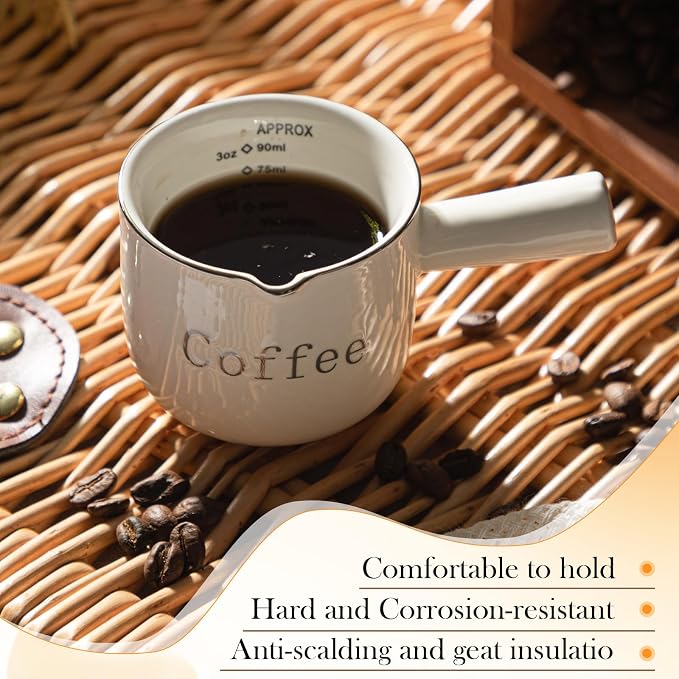 Maxdot 2 Pack Espresso Shot Cups, Ceramic Expresso Measuring Cup - Image 5