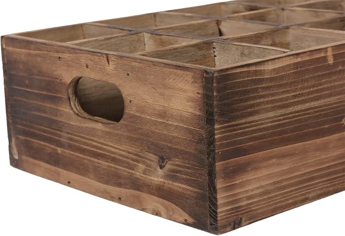 Farmhouse Wooden Storage Crate for Decoration 13 x 10 inches, Rustic Small Beer - Image 6