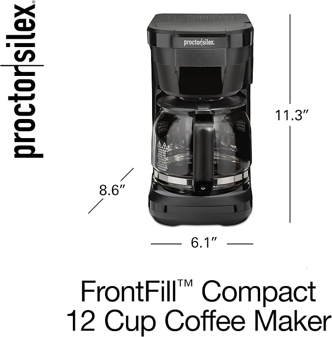Proctor Silex FrontFill Drip Coffee Maker, 12 Cup Glass Carafe - Image 8