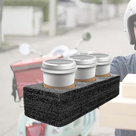 Hole Cup Holder, Coffee Beverage Delivery Tool, Reusable Portable Foam Takeout - Image 3