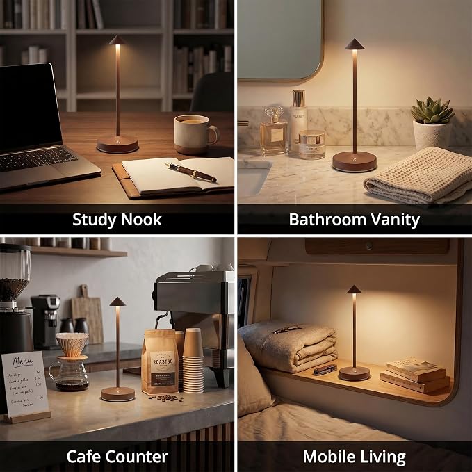 2 PACK Cordless Lamps, Battery Rechargeable Table Lamp, Portable Lamps - Image 8