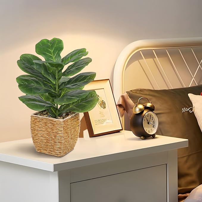 Briful Fake Plants Potted Fiddle Leaf Fig Artificial Plants Indoor Realistic - Image 6