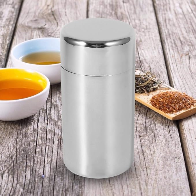 Tyenaza Tea Canister, Double Seal Stainless Steel Tea Tin Canister - Image 9
