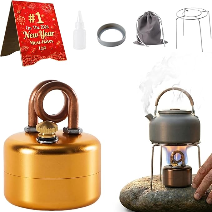 Mini Alcohol Stove, alcohol stove camping, 3.5OZ Portable Brass Spirit Burner by Unknown
