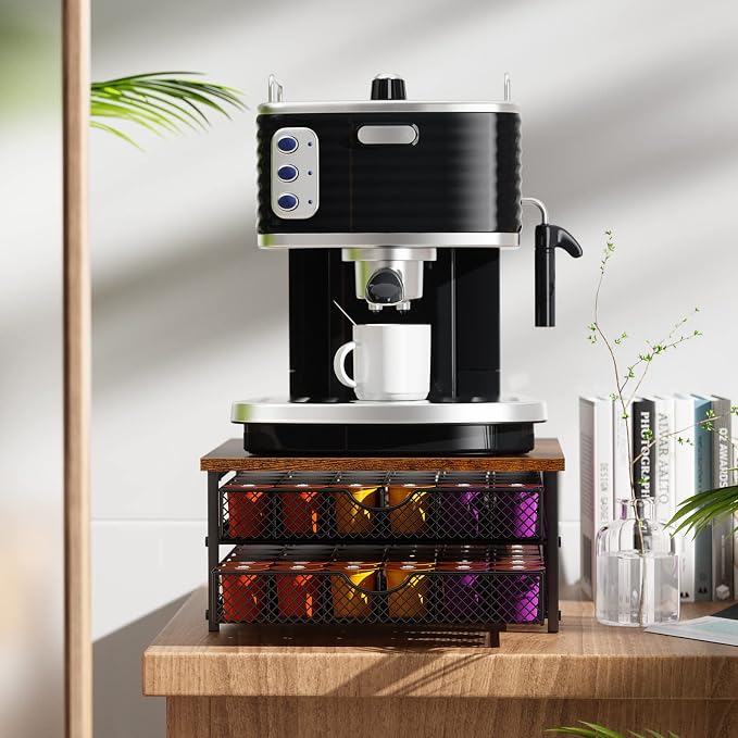 Coffee Pod Drawer K Cups Organizer 2-Tier Coffee Pod Storage Holder - Image 4