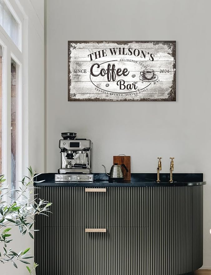 IPIC - Custom Coffee Bar Sign, Personalized Large Canvas Wall Art - Image 3