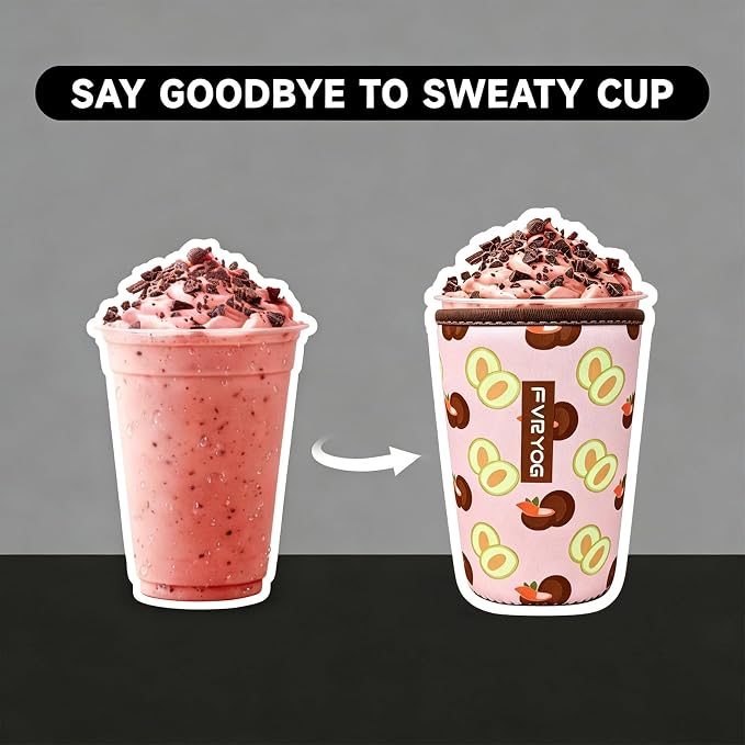 Reusable Insulated Neoprene Iced Coffee Sleeves - Image 2