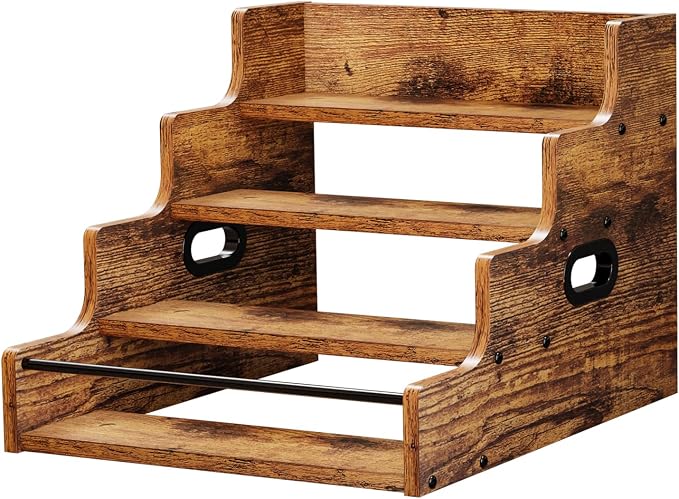 KLM Liquor Bottle Display Shelf, Coffee Syrup Rack Organizer, 4 Step Countertop - Image 9