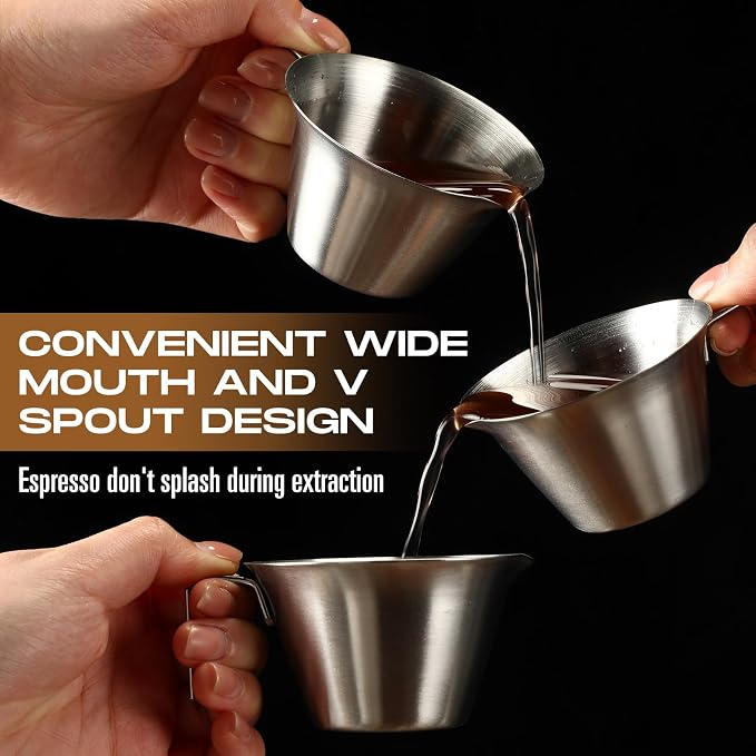 Honeydak 12 Pcs Stainless Steel Espresso Shot Cup 3.4 oz/ 100 ml Espresso - Image 6