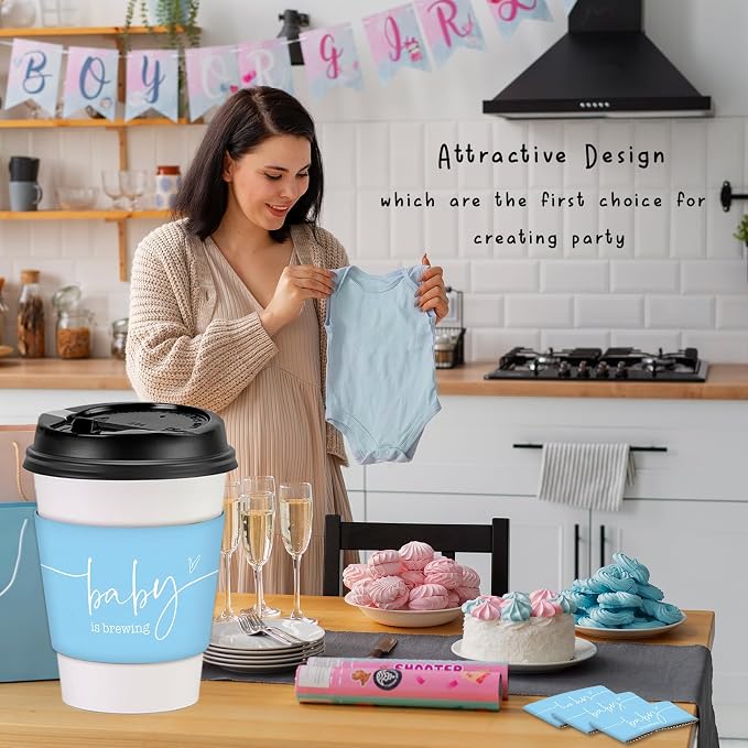 20 Counts A Baby Is Brewing, Coffee Cup Sleeves - Image 4