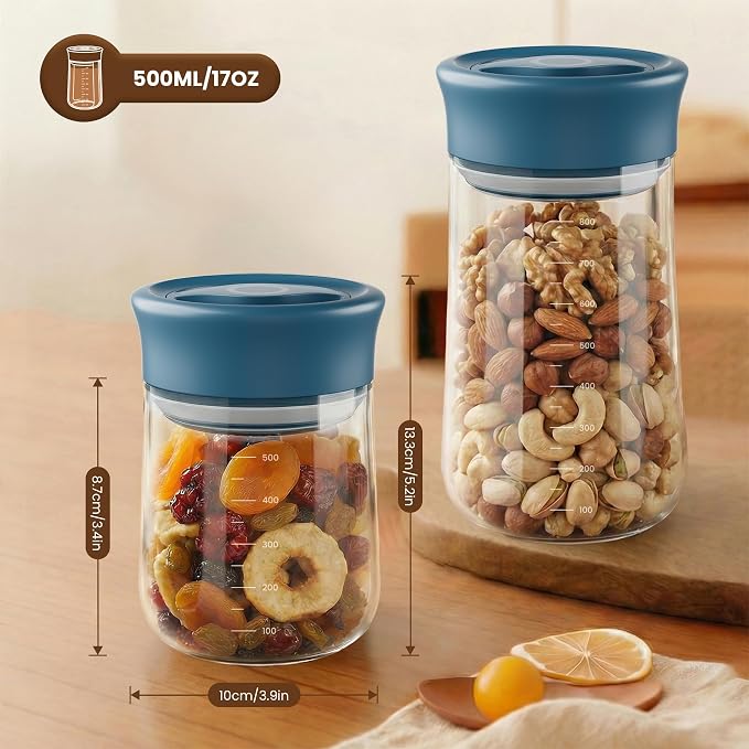 OURCABECUE Wide Mouth Mason Jar 16oz, Newly Upgraded Easy Open Rotating Lid - Image 7