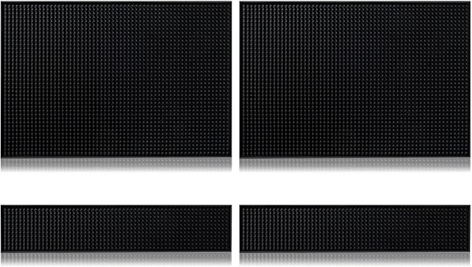 Bar Mat Bundle - Two 18 x12 inches Square Mats and Two 17.5x3.5 inches Bar by BARsics