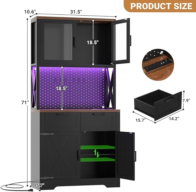 Unikito 71" Pantry Cabinet - Image 3