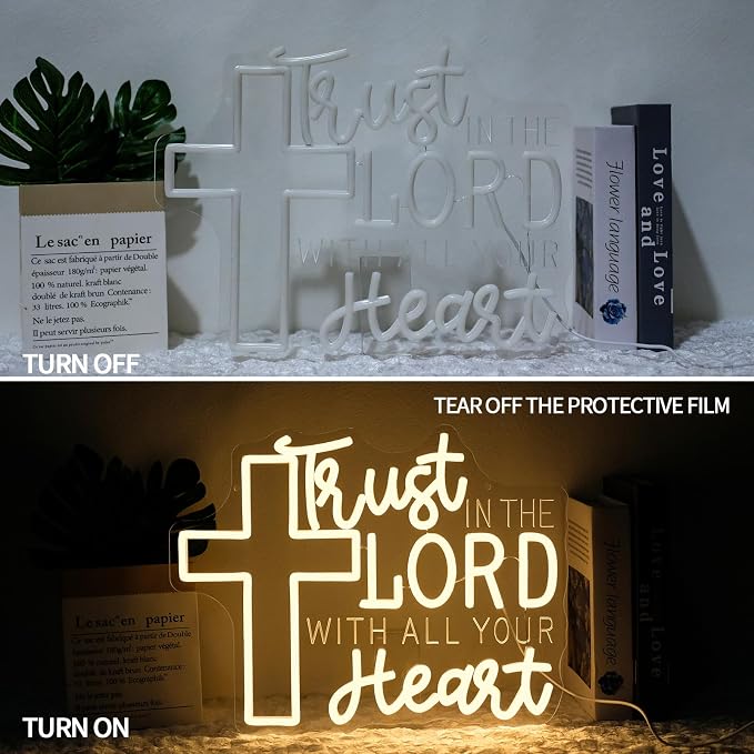 Trust in the Lord with All Your Heart Neon Sign - Image 5
