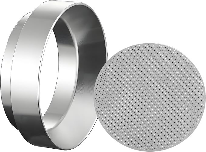 Espresso Dosing Funnel and Puck Screen Set, Coffee Dosing Ring Aluminum by welcome