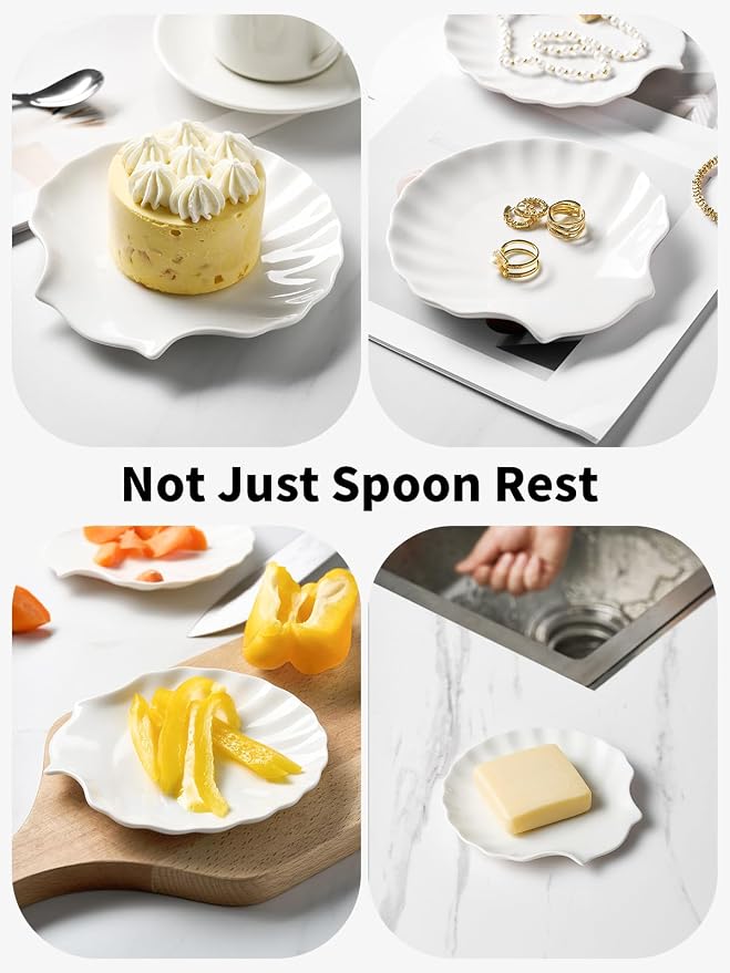 ABRUTY Spoon Rest for Stove Top, Ceramic Spoon Holder for Counter, Modern - Image 5