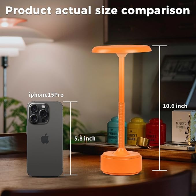 HAPYGI 5200mAh Rechargeable Cordless LED Table Lamps Touch Sensor Light - Image 2