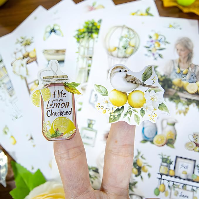Snycler Refreshing Lemon Theme Sticker Scrapbooking Supplies - Image 5