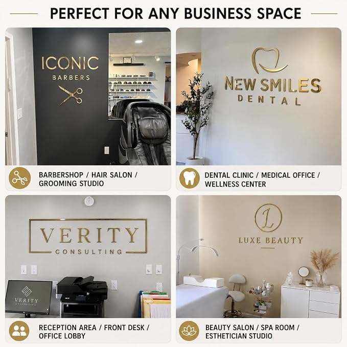 Custom Acrylic Business Logo Sign, Personalized 3D Laser Cut Wall Sign - Image 4