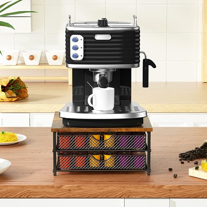 Coffee Pod Drawer K Cups Organizer 2-Tier Coffee Pod Storage Holder - Image 6