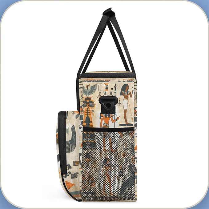 Ancient Egyptian Coffee Maker Carring Bag, Large Insulated Storage Organizer - Image 4