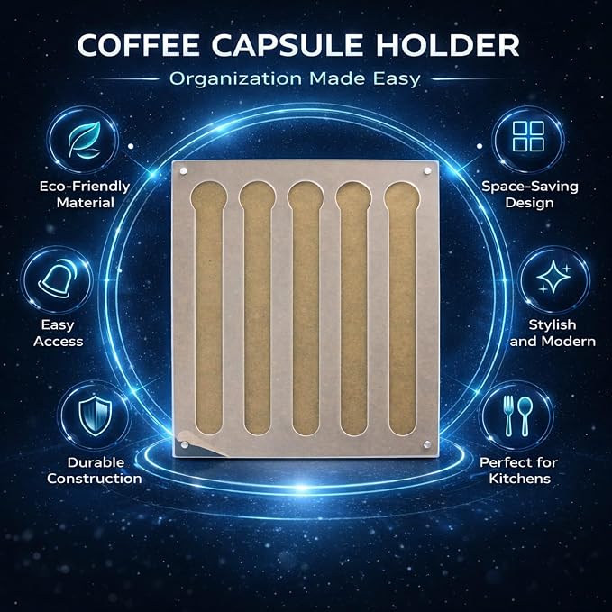 Coffee Capsule Holder, Wall Mounted Coffee Capsule Storage Display Rack - Image 2