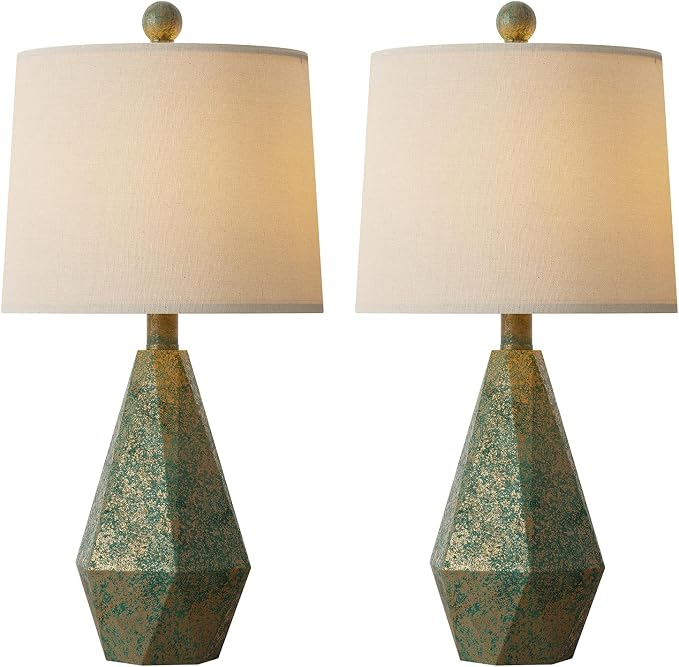PoKat 20.25" Green Table Lamps Set of 2 - Image 7