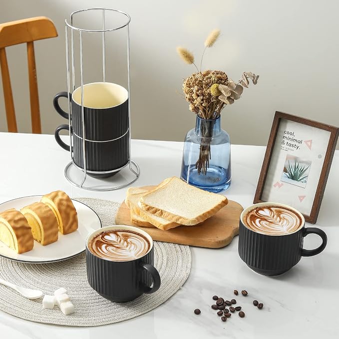 HASENSE Coffee Mug Ceramic Set of 4 - Image 5
