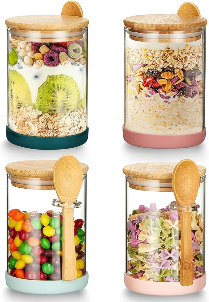 Mfacoy Set of 4 Airtight Glass Jars by Mfacoyisalifestylebrand