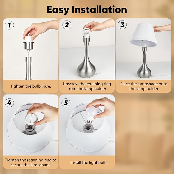Touch Table Lamp for Bedroom Set of 2, 3-Way Dimmable Bedside Lamp for - Image 7