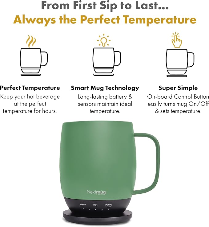 Nextmug - Temperature-Controlled, Self-Heating Coffee Mug - Image 2